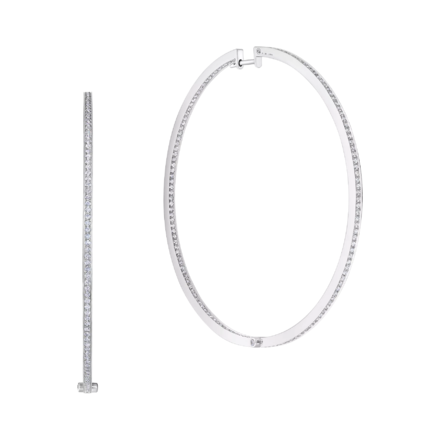 Серьги с бриллиантами, белое золото