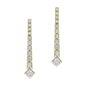 Серьги с бриллиантами, жёлтое золото