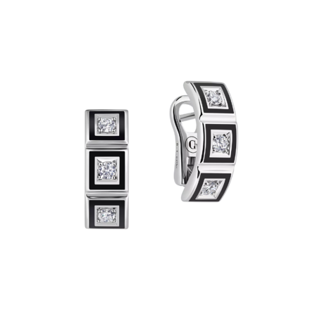 Серьги с бриллиантами, белое золото, н.керамика