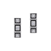 Серьги с бриллиантами, белое золото, н.керамика