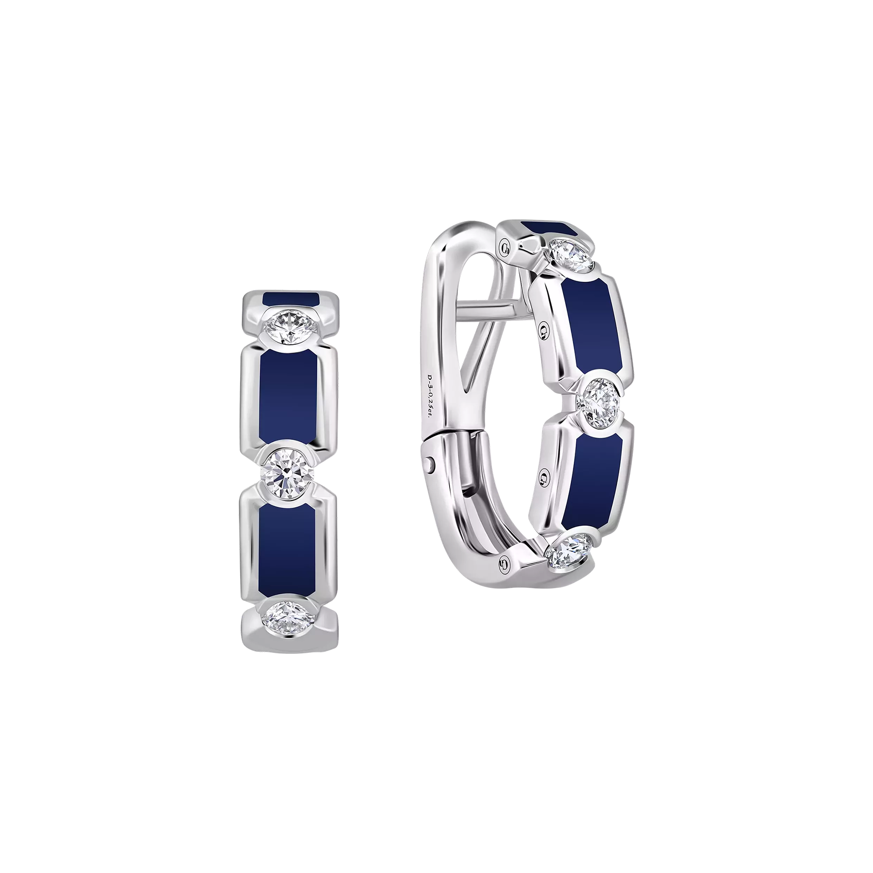 Серьги с бриллиантами, белое золото, н.керамика