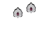 Серьги с александритами, бриллиантами и жемчугом, белое золото, н.керамика