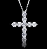 Колье с бриллиантами, белое золото