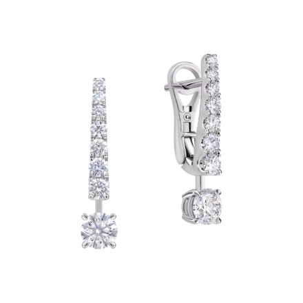 Серьги с бриллиантами, белое золото