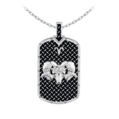 Подвес с бриллиантом, белое золото нанокерамика