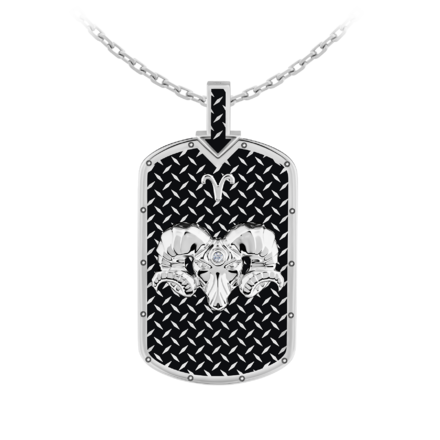 Подвес с бриллиантом, белое золото нанокерамика