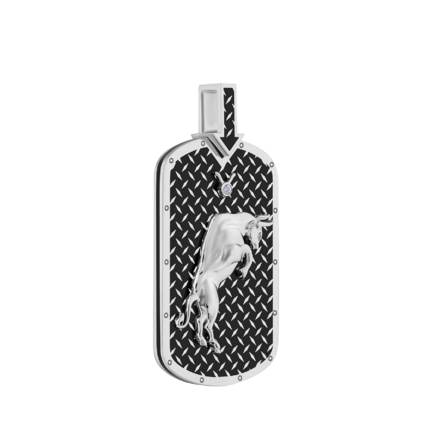 Подвес с бриллиантом, белое золото, нанокерамика 2