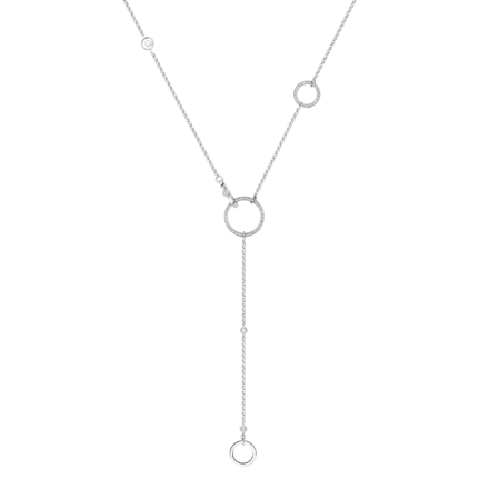 Колье с бриллиантами, белое золото