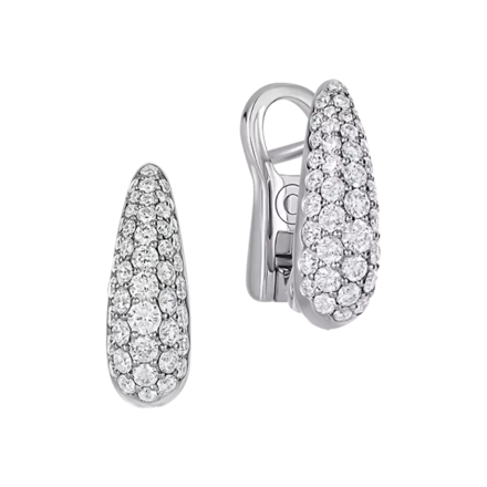 Серьги с бриллиантами, белое золото 2