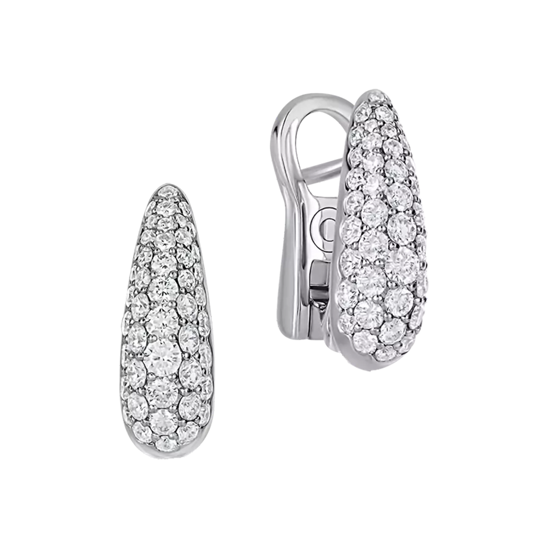 Серьги с рубинами и бриллиантами, белое золото