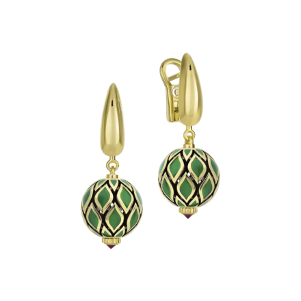 Серьги с рубинами, жёлтое золото, н.керамика