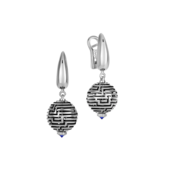 Серьги с сапфирами, белое золото