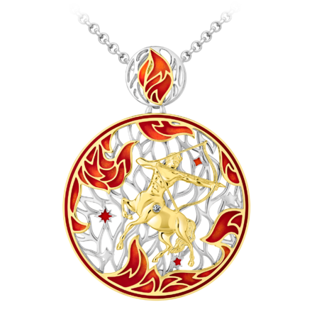 Подвес с бриллиантом, белое и жёлтое золото, н.керамика