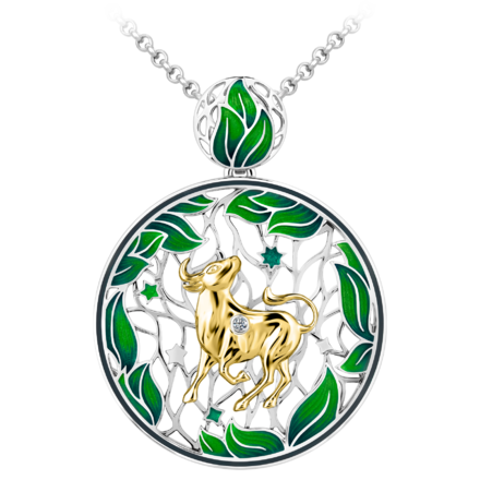 Подвес с бриллиантом, белое золото, н.керамика