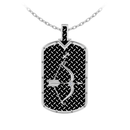 Подвес с бриллиантом, белое золото, нанокерамика