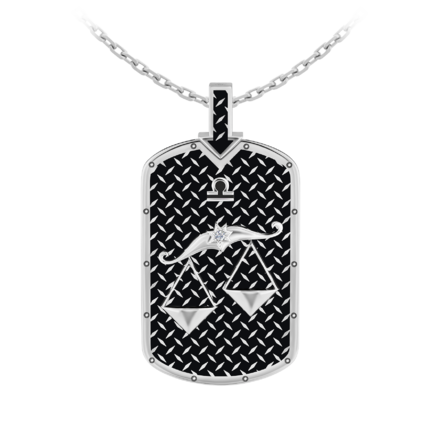 Подвес с бриллиантом, белое золото, нанокерамика