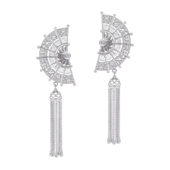 Серьги с бриллиантами, белое золото