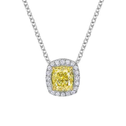 Колье с бриллиантами, белое золото