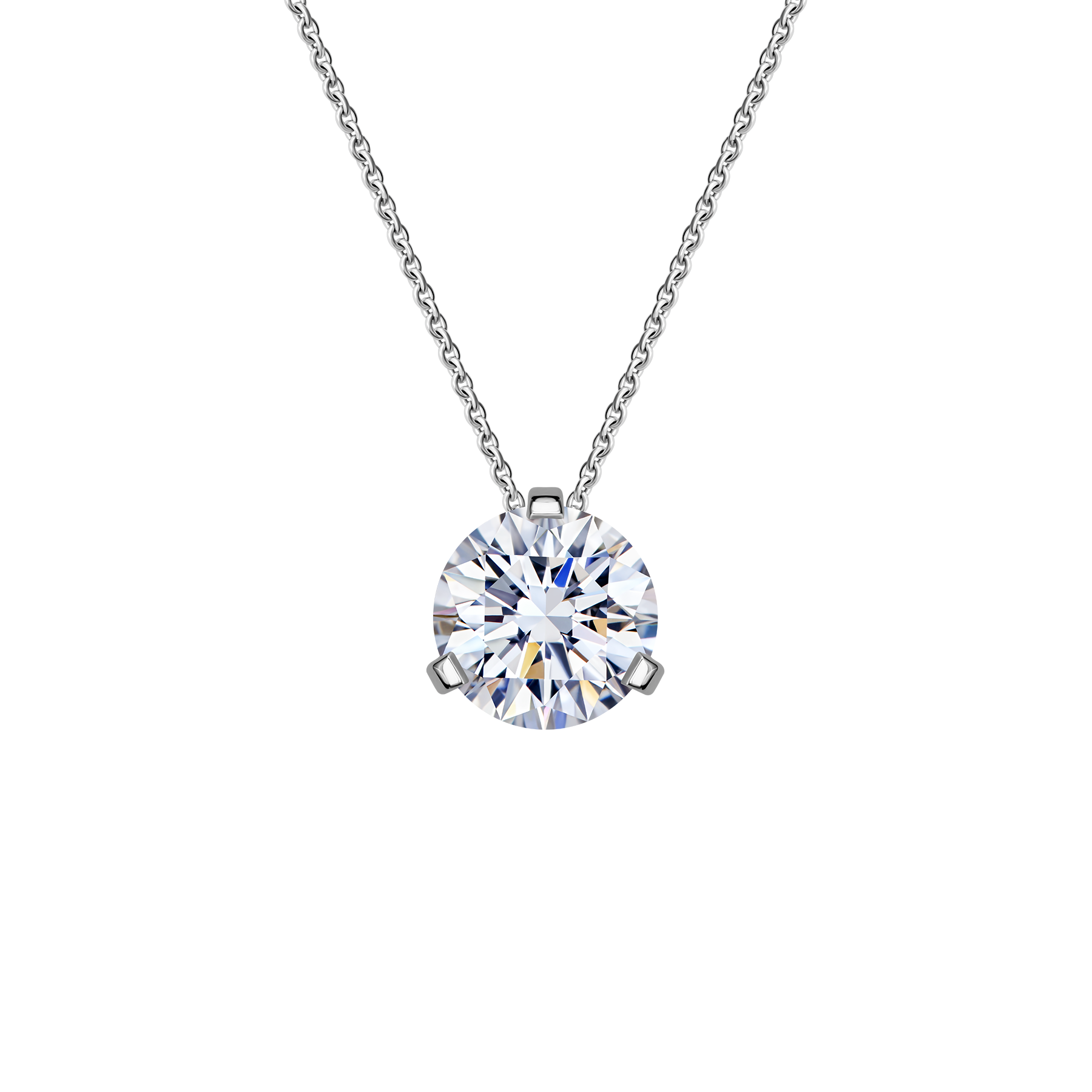 Колье с бриллиантами, белое золото