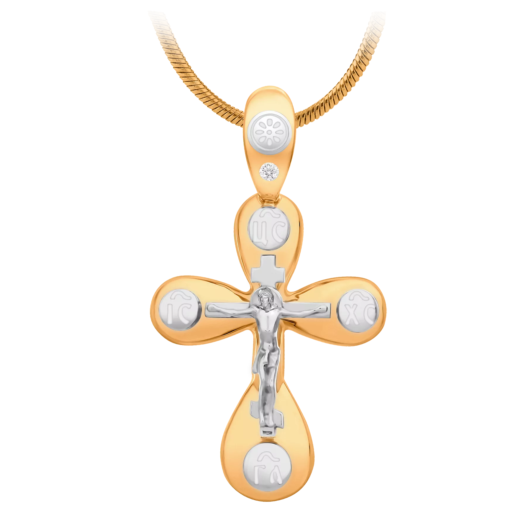 Подвес с бриллиантом, красное золото, н.керамика