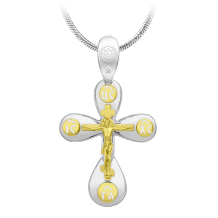 Подвес с бриллиантом, белое и желтое золото, н.керамика