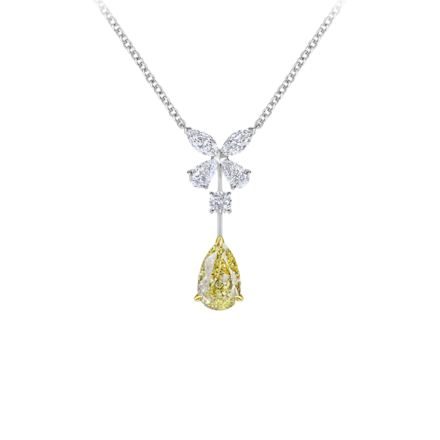 Колье с бриллиантами, белое золото