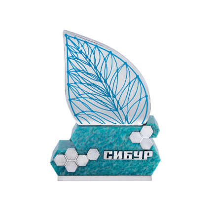 Настольная скульптура "сибур", амазонит, нанокерамика, серебро