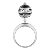 Кольцо с сапфиром, белое золото