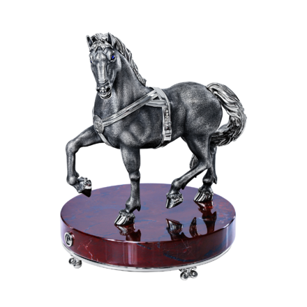 Настольная скульптура «Конь с сапфировыми глазами»