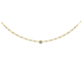 Колье с бриллиантами, желтое золото, нанокерамика