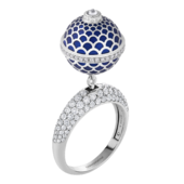 Кольцо с бриллиантами, белое золото, н.керамика