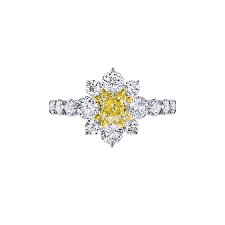 Кольцо с бриллиантами, белое золото 2