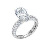 Кольцо с бриллиантами, белое золото