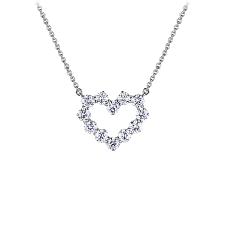 Колье с бриллиантами, белое золото