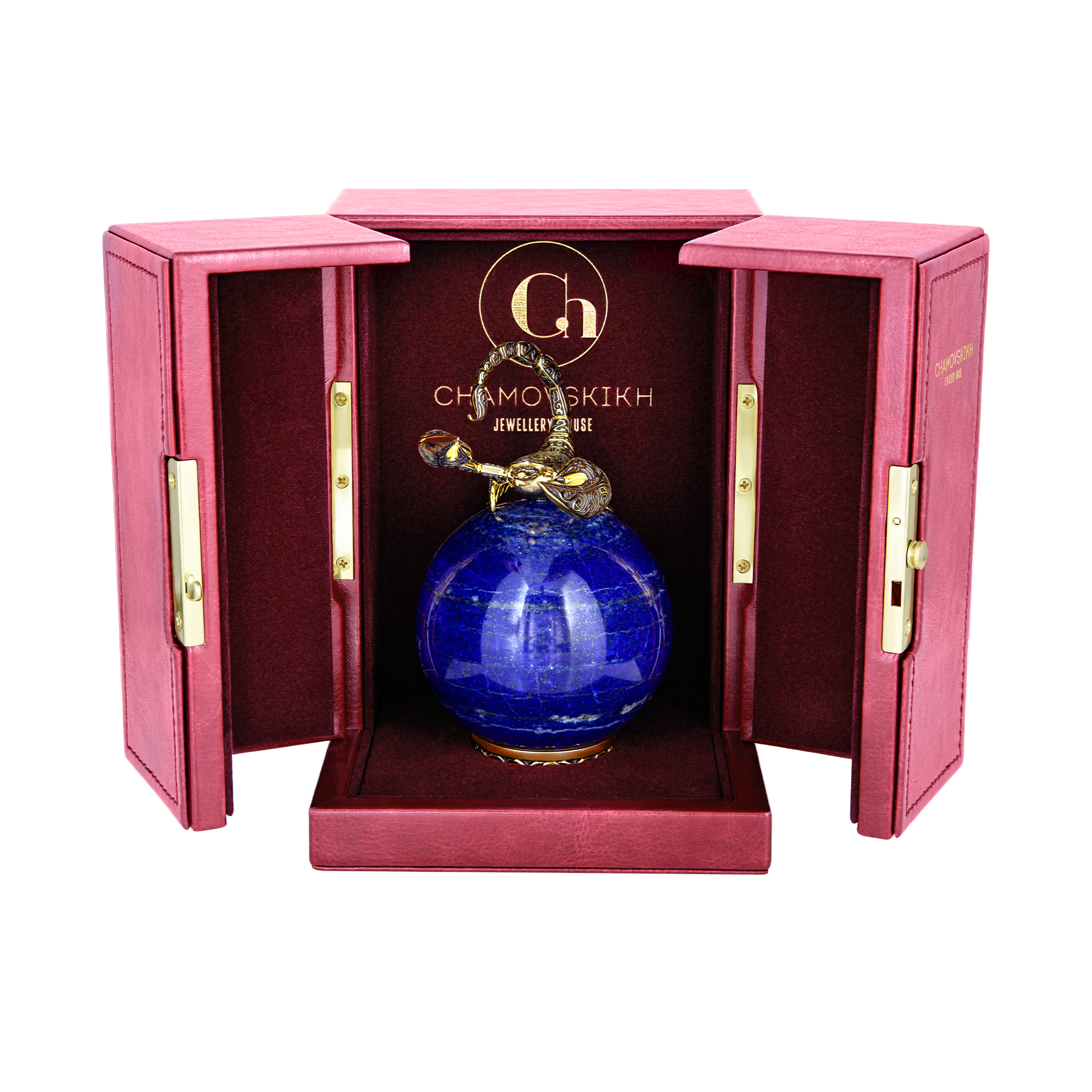 Настольная скульптура «Скорпион на шаре»