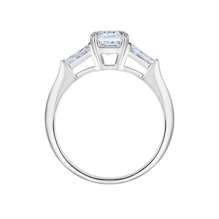 Кольцо с бриллиантами, белое золото 2