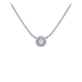 Колье с бриллиантами, белое золото