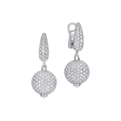 Серьги с бриллиантами, белое золото