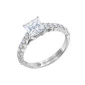 Кольцо с бриллиантами, белое золото