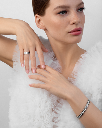 Кольцо с бриллиантами, белое золото, н.керамика 2