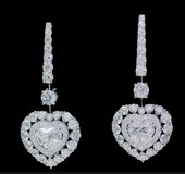 Серьги с бриллиантами, белое золото