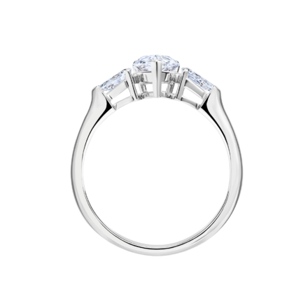 Кольцо с бриллиантами, белое золото 2