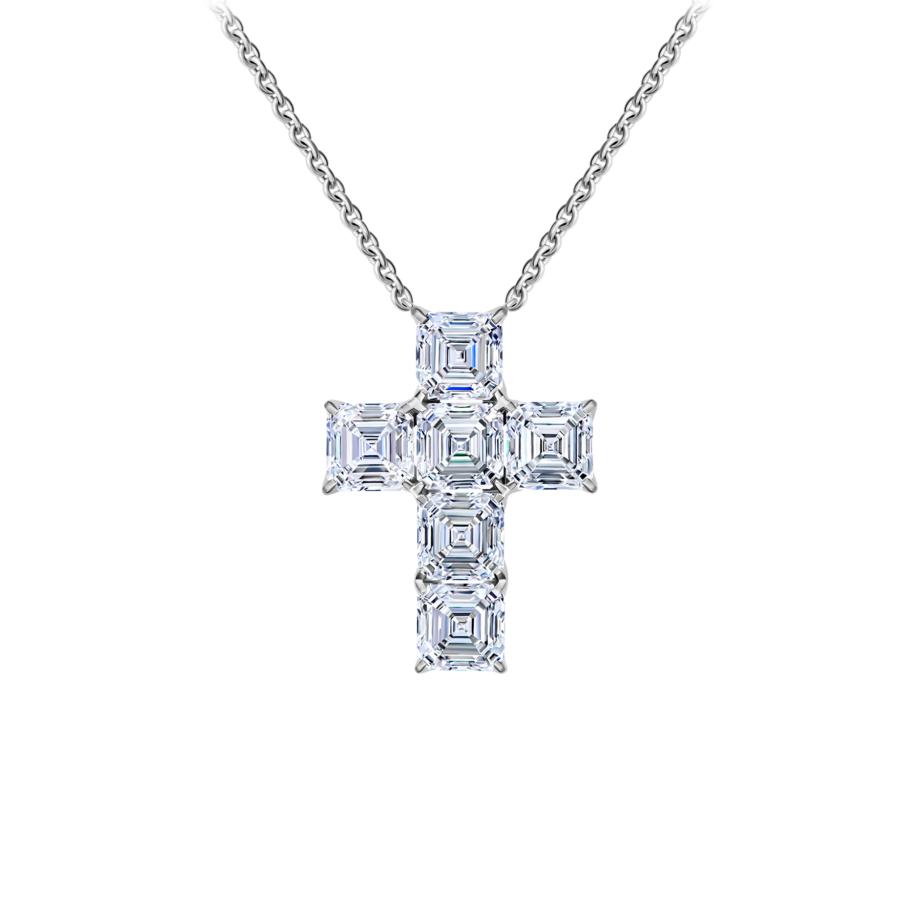 Колье с бриллиантами, белое золото