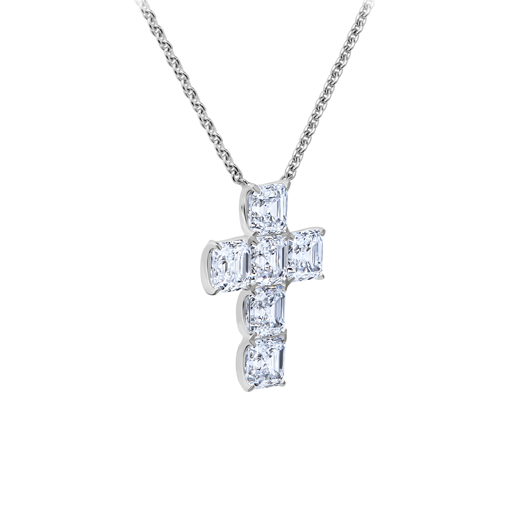 Колье с бриллиантами, белое золото