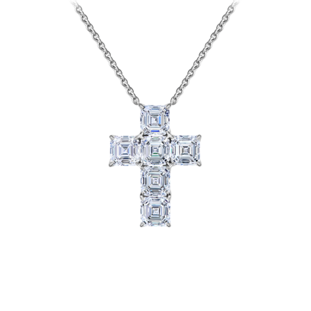 Колье с бриллиантами, белое золото