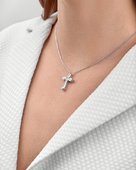 Колье с бриллиантами, белое золото