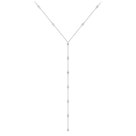 Колье с бриллиантами, белое золото