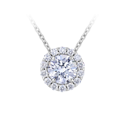 Подвес с бриллиантами, белое золото