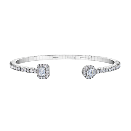 Браслет с бриллиантами, белое золото