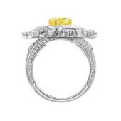 Кольцо с бриллиантами, белое золото